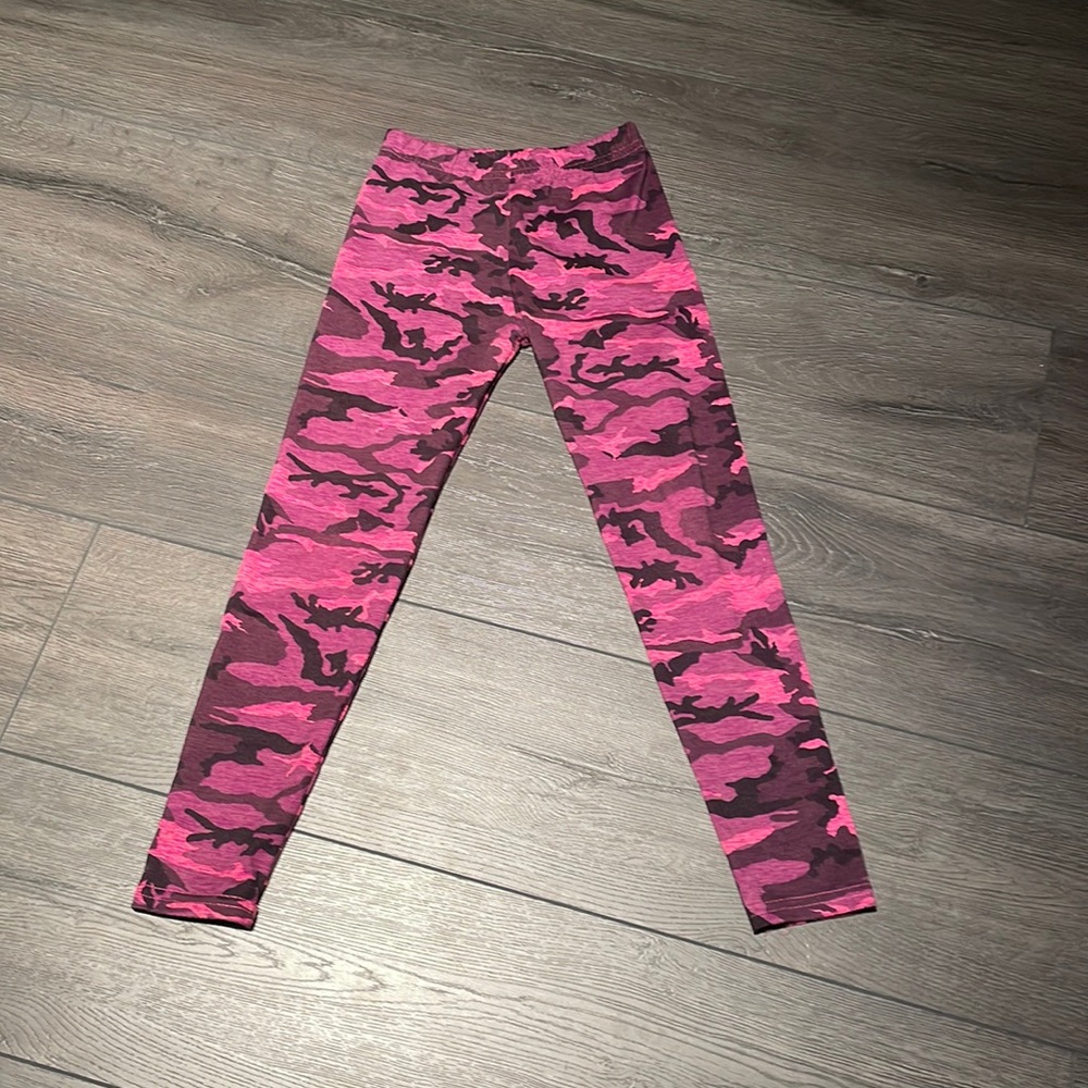 Dori Creations brand pink camo leggings girls size 8/10